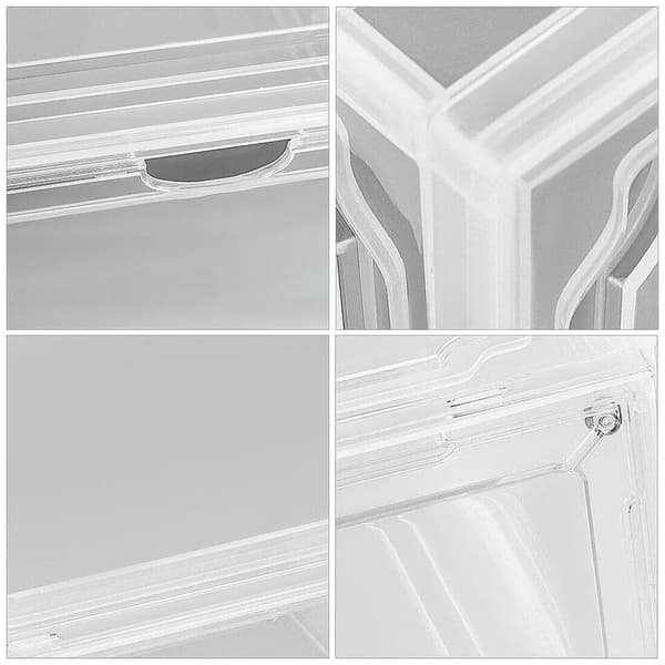 Skoförvaringslåda, Tungt plastmaterial, Stapelbar design, Transparent visning, Plug-in montering, Ventilationshål