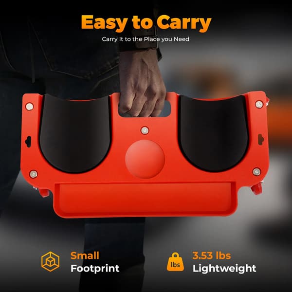Rullande knäskydd, ergonomiskt stöd, flexibel rörlighet,Röd