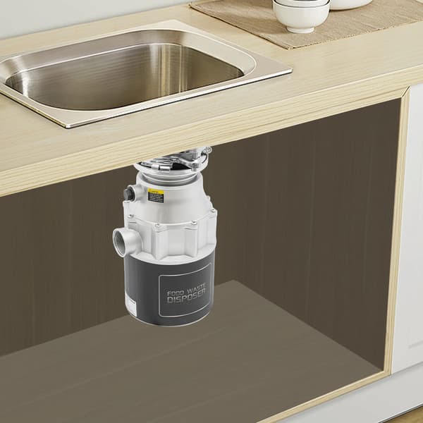 Køkkenaffaldsmølle, 560W Effekt, 1,15L Kapacitet,Sølv Sort, EU
