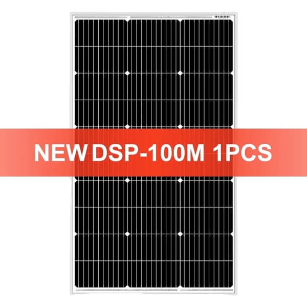 Solpanel, 100W effektkapacitet, monokristallin teknik,100W