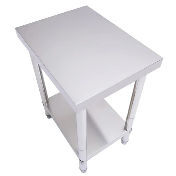Køkkenarbejdsbord, Rustfrit Stål, To-Niveau Design,Sølv