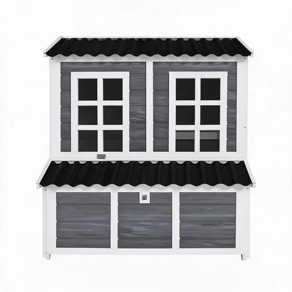 Hönshus, Väderbeständig Design, Lätt Åtkomst,grå