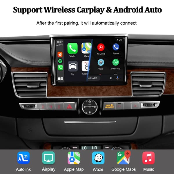 Dekoderlåda, Trådlös CarPlay & Android Auto, Enkel installation,För Audi A8