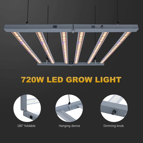 LED Vækstlys, Fuldspektrum, Dæmpbar,720W