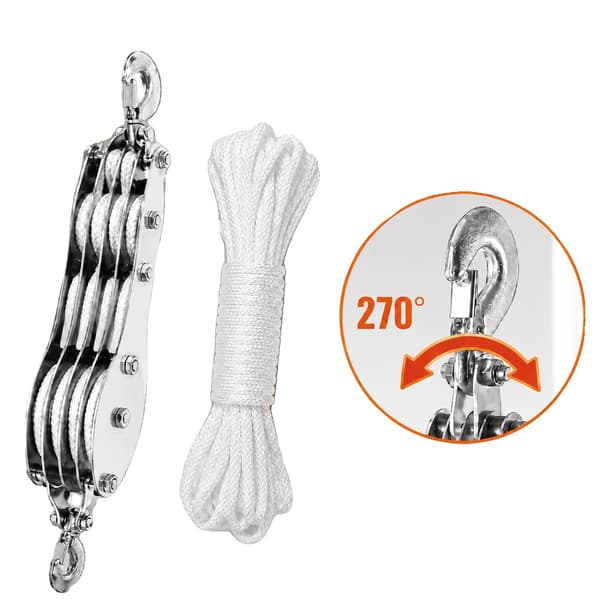 Repblocksystem, tungt design, 270° rotation,4 Hjul 20m