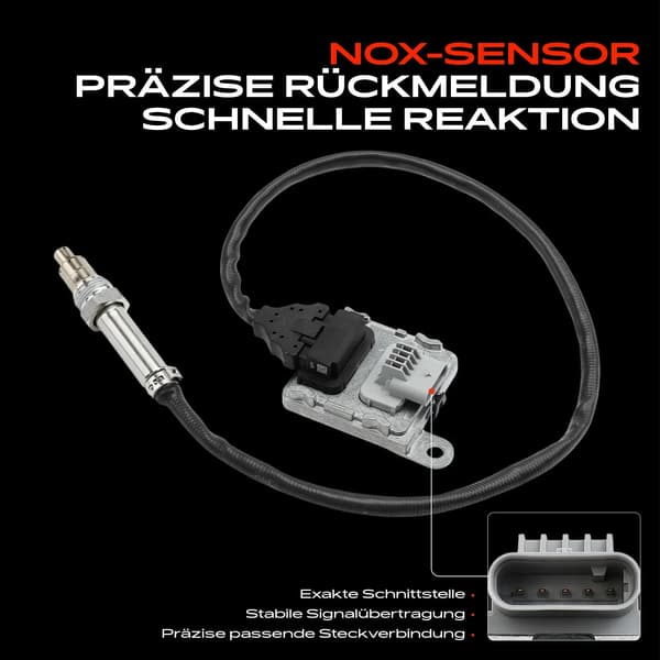 Nitrogenoxid Sensor, 12V Spænding, 5 Stikforbindelser, 2 Monteringshuller, Oval Stikforbindelseshus, Efter Katalysator