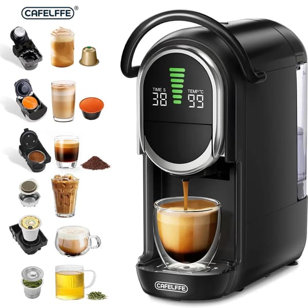 Kaffemaskine, Multi-Brew Kompatibilitet, 19 Bar Tryk,EU, Sort