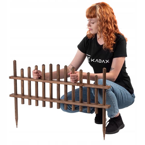 Trädgårdsstängsel, Högkvalitativt Trä, Rustik Design,Brun
