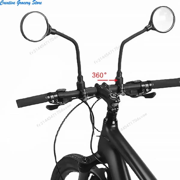 Cykelbackspeglar, 360° rotation, justerbar arm,2st