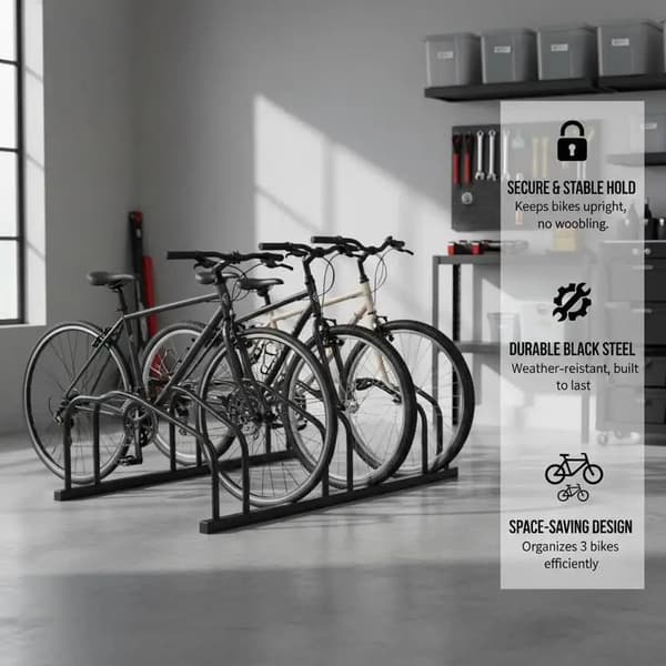 Tricycle Holder, Robust Stål Konstruktion, Pladsbesparende Design,hær grøn