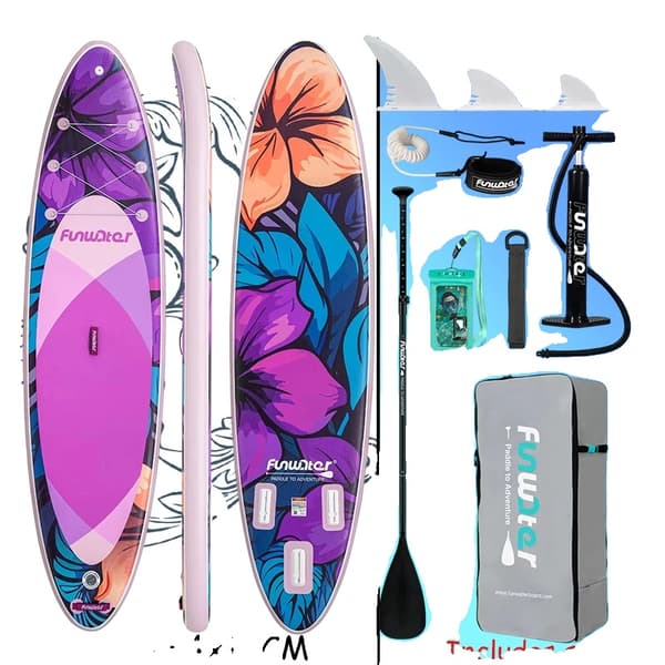 Oppustelig Paddle Board, Skridsikker Overflade, Integreret Kameramontering,SUPFW36A