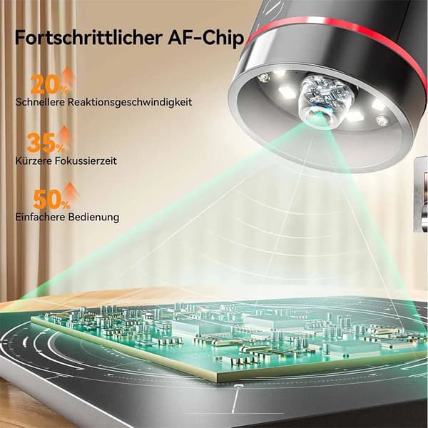 Digitalmikroskop, Autofokus, 3K Klarhet, EM3K-AF Max
