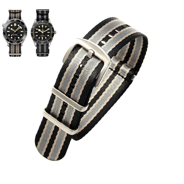 Urrem, Holdbart Nylon, Alsidig Kompatibilitet,22mm, sort khaki-S