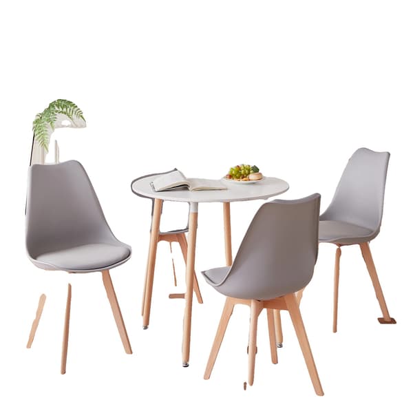 Spisebordssæt, Moderne Minimalistisk Design, Polstret Sæde,Grå sæt
