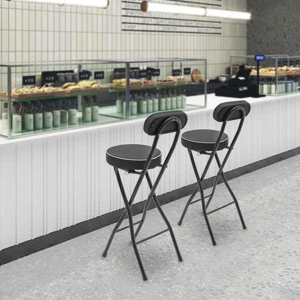 Sammenklappelig Stol, Bærbart Design, Komfortabel Rygstøtte,sort