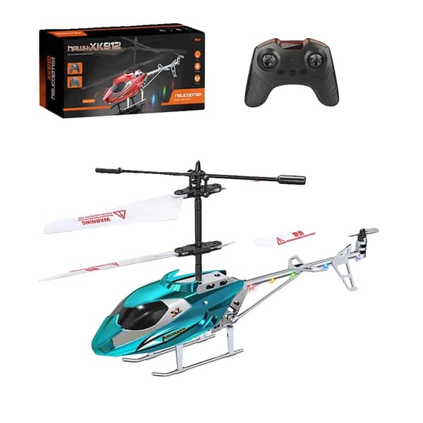 Helikopteri, lapsille, helppo hallinta, vakaa lento, sininen
