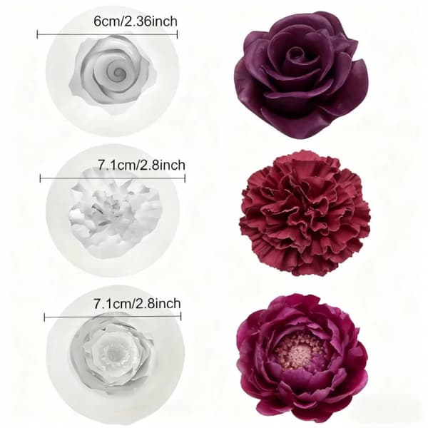 Silikoneform, Rosette Blade Design, Alsidig til Bagning,X 3JH