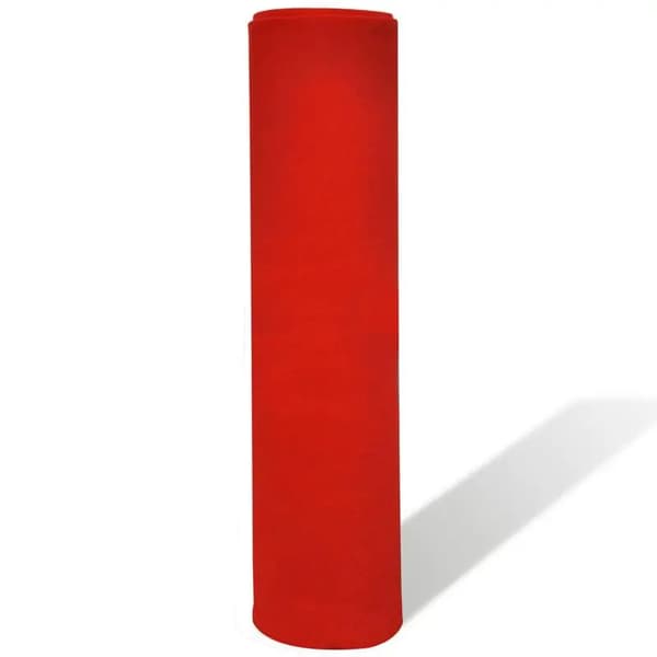 Gulvtæppe, Polyester Materiale, 1 m x 10 m Længde,10M, Rød, 1M