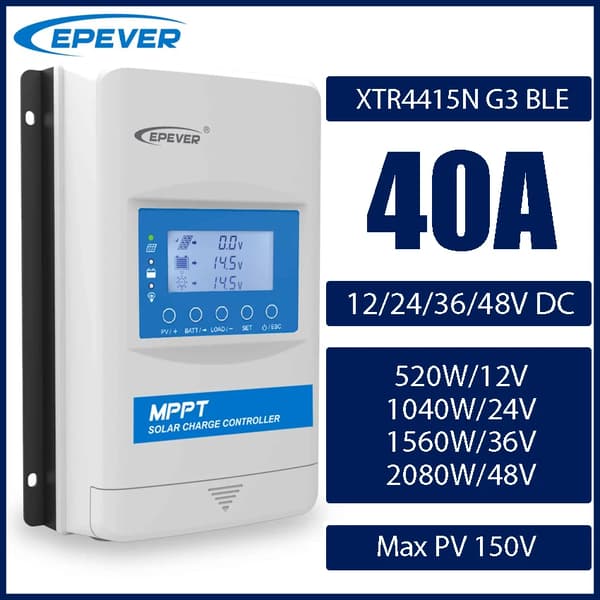 Solcellelader, Bluetooth-funktionalitet, adaptive opladningsmetoder,XTRA4415N G3 BLE