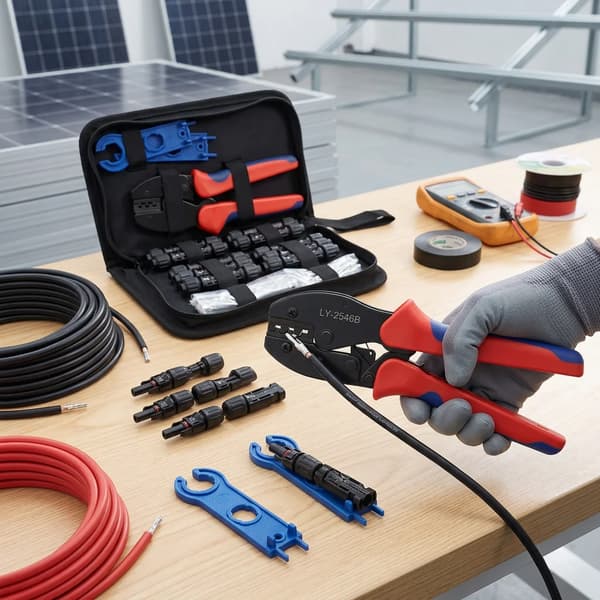 Krympetang, Ergonomisk Design, Velegnet til PV Kabelstik,Værktøjssæt
