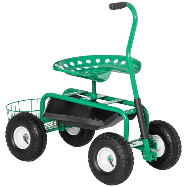 Trädgårdsstol, Mobilitetsfunktioner, Verktygsförvaring, grön