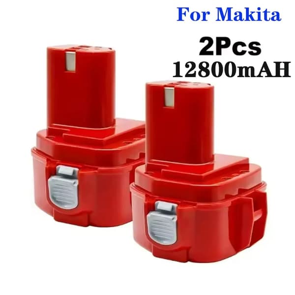 Erstatningsbatteri, 14.4V, 12800mAh kapacitet,2PCS12800mAH Batteri