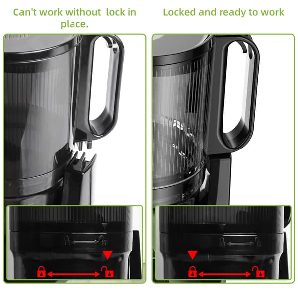 Juicer, Stor Indføringsrør, Høj Udvinding,Lys Grå, EU