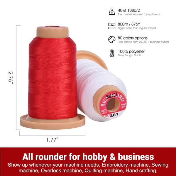 Broderigarn, 100 färger, hög hållbarhet,80Pcs