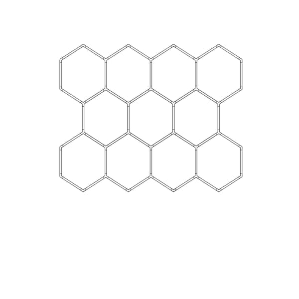 Garage Lys, Hexagonal Design, Justerbar Strålevinkel,11-Hul, Nej-c