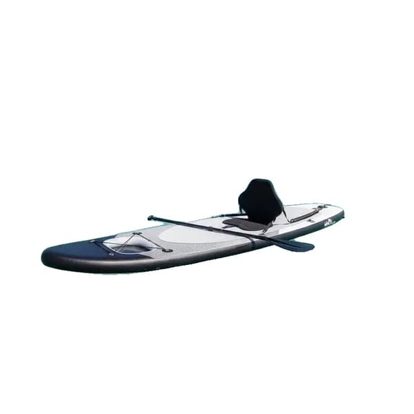 Oppustelig Stand-Up Paddleboard, PVC Materiale, Ideel til Begyndere,sort og hvid