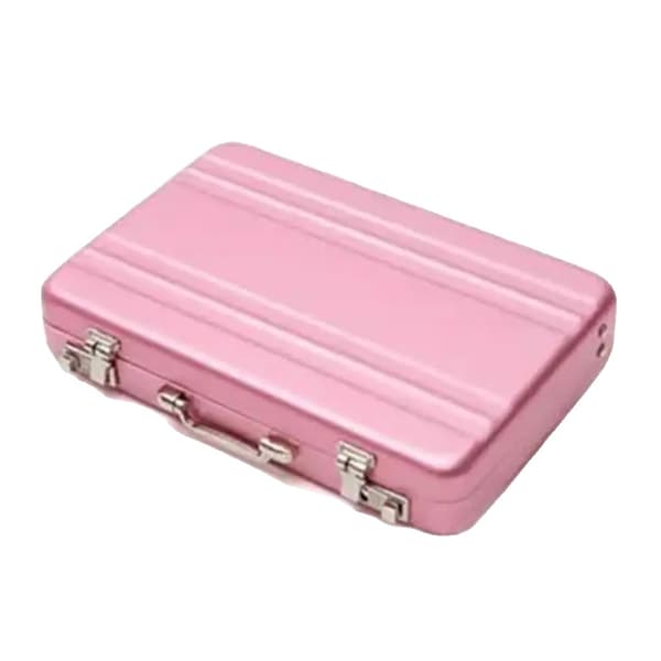 Kortfodral, Kompakt Design, Hållbar Aluminium,Rosa