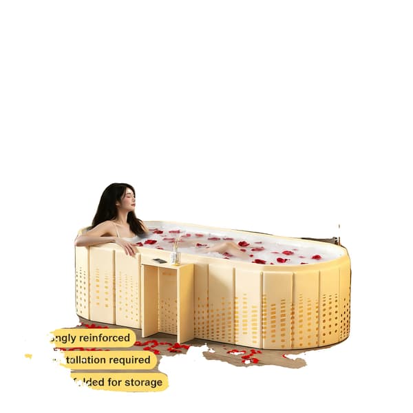 Fällbar Badkar, Bärbar Design, Ideal för Hem och Utomhusbruk,GUL