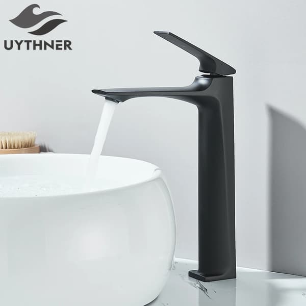 Basinblandare, Nutida Design, Enkel Installation,Matte svart B