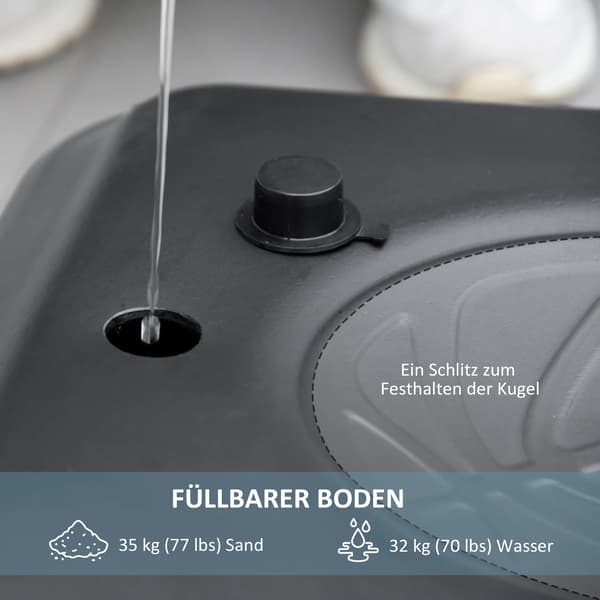 Basketballkurv, Justerbar Højde, Bærbart Design,Sort