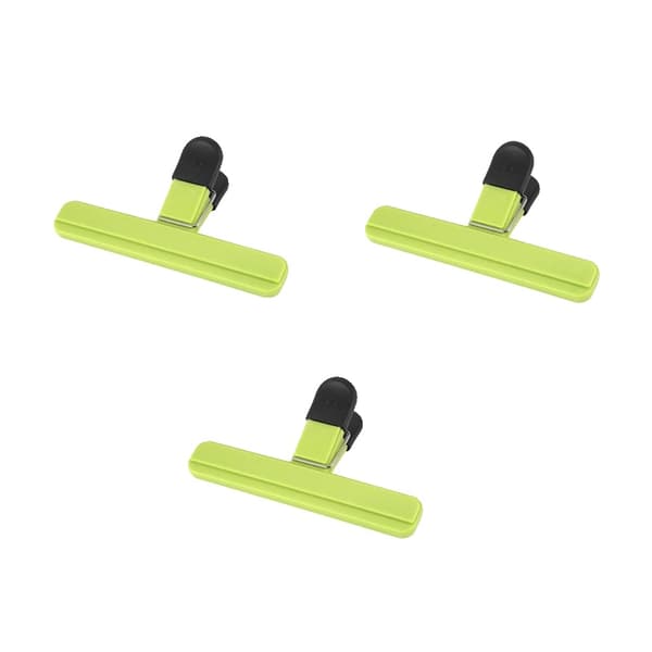 Påseklämmor, Lätt Grepp, Miljövänlig Design,L - 3St Grön