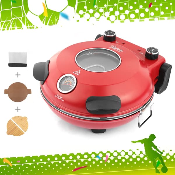 Pizzamager, Stenplade, Dobbelt Temperaturindstillinger,EU, LMR-RED