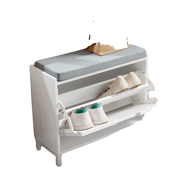 Sko Rack, Pladsbesparende Design, Alsidig Siddeplads,HVID