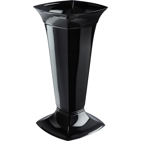 Vas, Hållbar Plast, Elegant Design,svart
