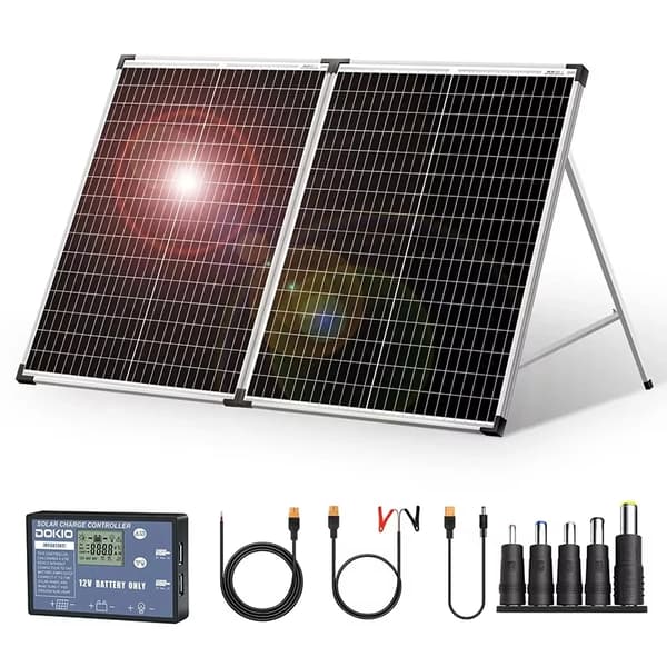 Solpanel, 12V Kompatibilitet, Fällbar Design,100W