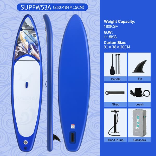 Stand Up Paddle Board, Oppustelig, Inkluderer Tilbehør,SUPFW53A
