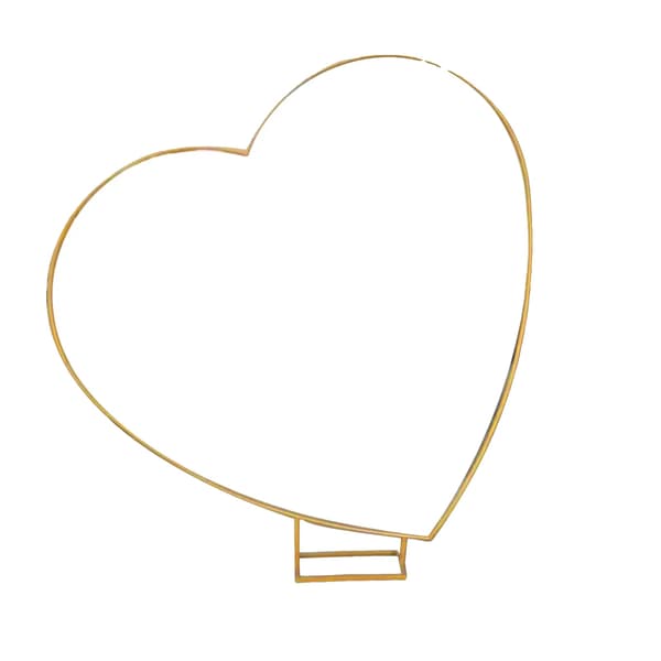 Dekorativ Ramme, Hjerteformet Design, Ideel til Fejringer,L, guld