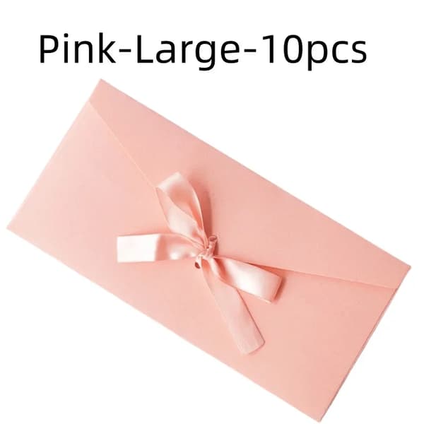 Kuvert, Perlemorspapir, Retro Design,Rosa-Stor-10stk