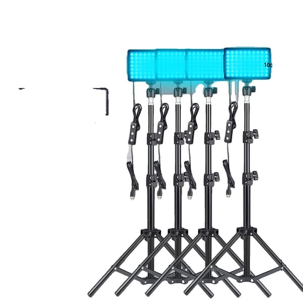 LED Videolampa, Justerbart Stativ, Tvåfärgsfunktion,4 SETS