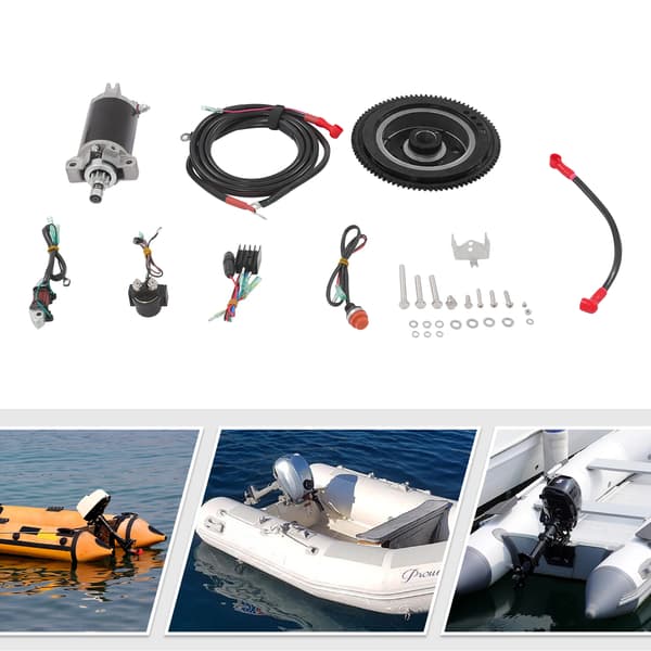 Udenbords motor startpakke, elektrisk start, komplette komponenter,sort