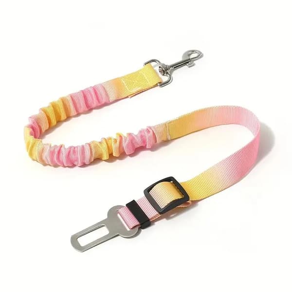 Hund Bil Sæde Sikkerhedssele, Elastisk Nylon, Justerbar Længde,GUL