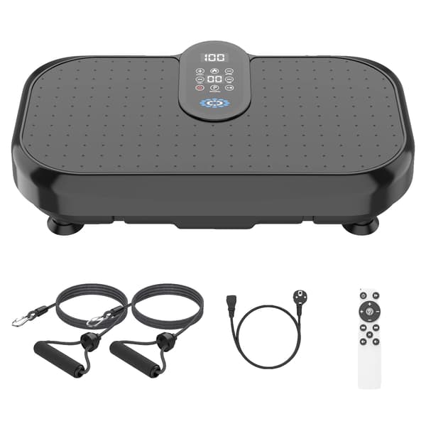 Vibrationsplade, LED-display, Bluetooth-forbindelse,sort