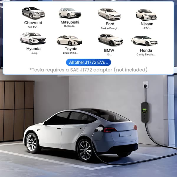 EV-laddningskabel, 5 m längd, 3,5 kW effektutgång,Typ2