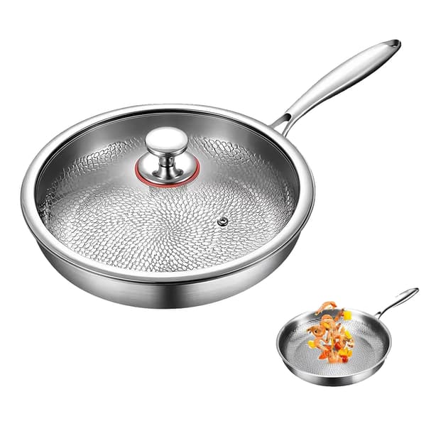 Stegepande, Ridsefast, Non-Stick Titaniumlegering,HVID