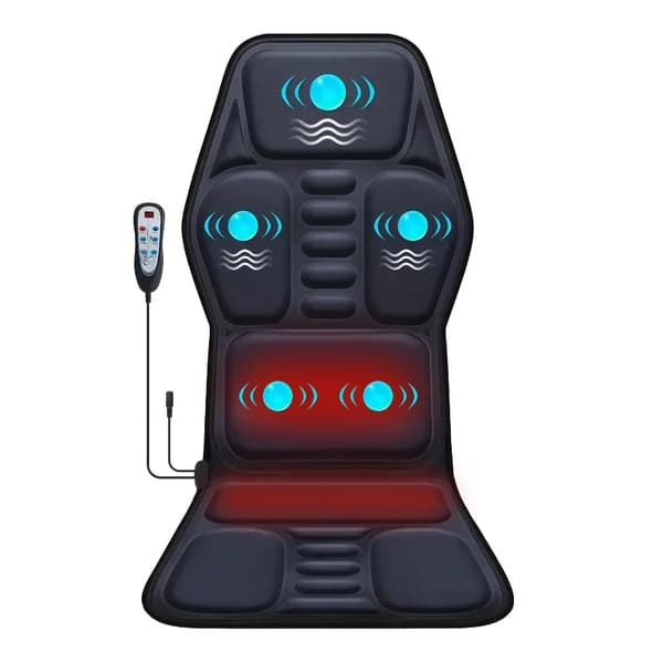 Massagedyna, Värmefunktion, Helkroppsvibration, EU-kontakt, Textiltyg