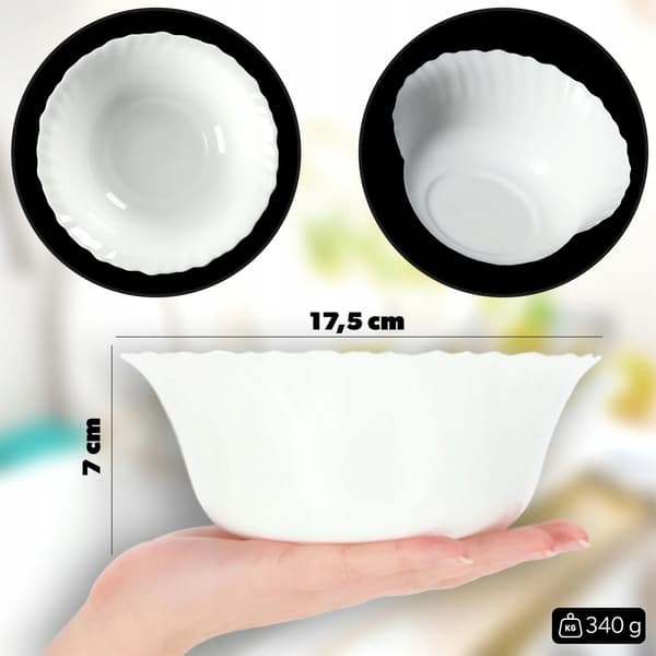 Salatskål, Glasmateriale, 17 cm Diameter, Alsidig Brug, Minimalistisk Design, CE / EU Certificeret
